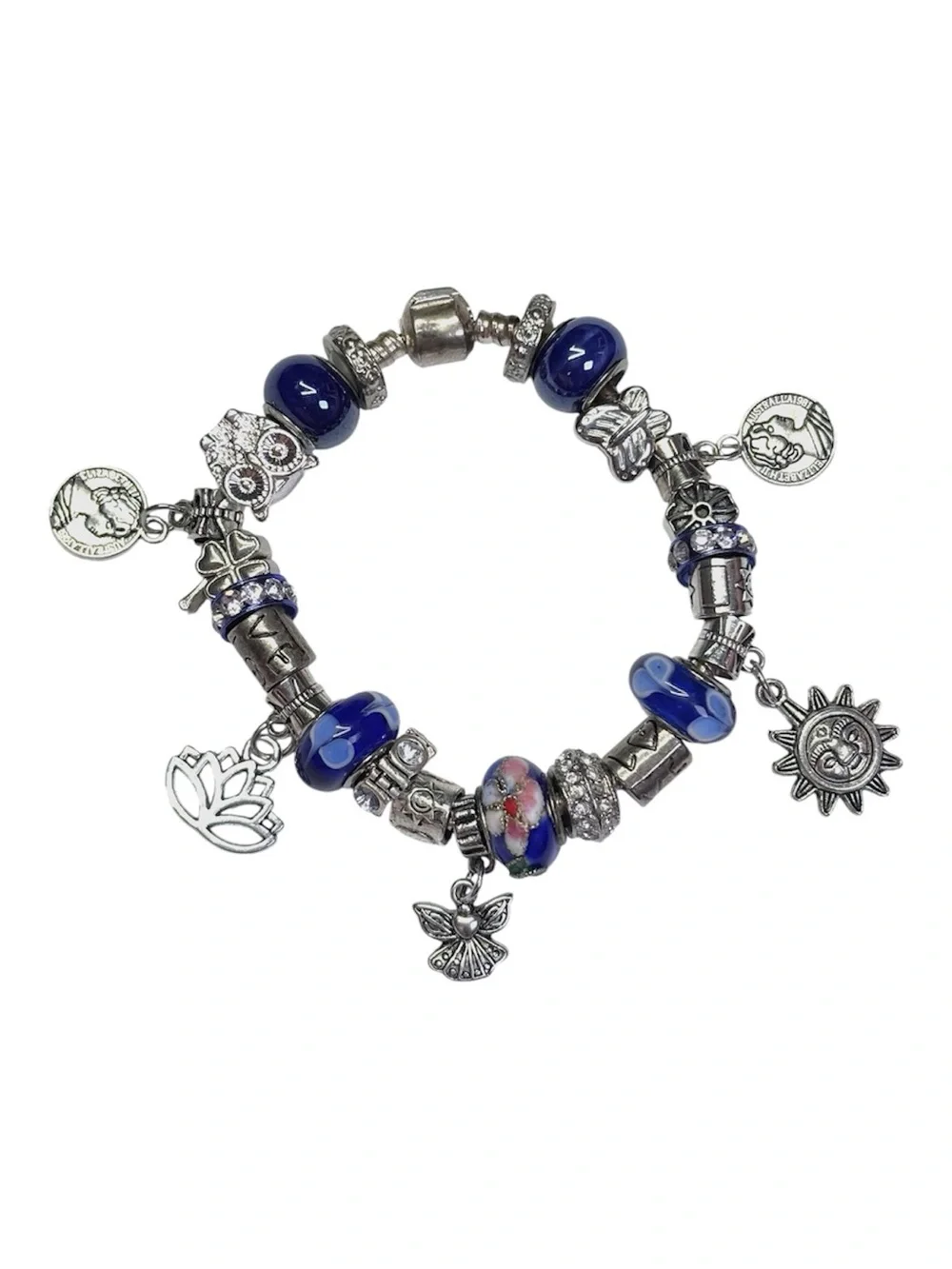 Custom cloisonee charm bracelet 💗